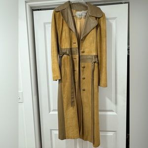 Vintage suede & leather coat. Size small.